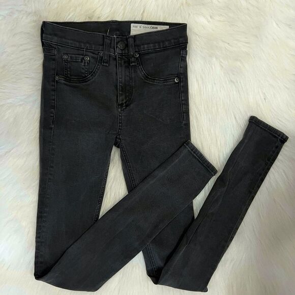 Rag & Bone 10 Inch Skinny Charcoal Gray Jeggings --‎ 23 - Picture 2 of 9